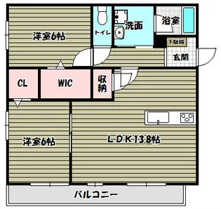 トゥールブランシュM&M2【3階】の間取り