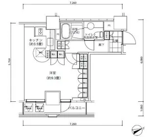 パークキューブ愛宕山タワー【27階】の間取り