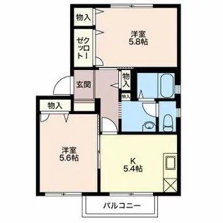 ラ・フレールエス【1階】の間取り