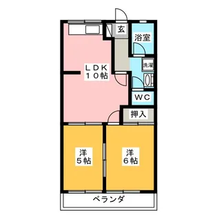 サンハイム桐山【2階】の間取り