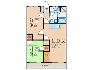 アシーナ京町【3階】の間取り