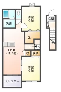 メゾン ラヴィエール【2階】の間取り