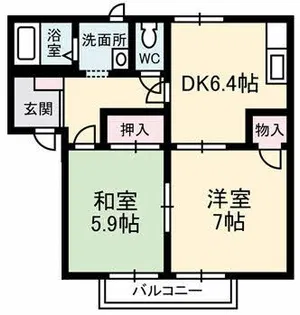 シュベール浜坂【2階】の間取り