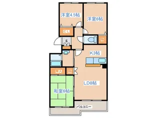 Riverside 中の島【5階】の間取り