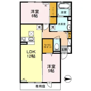 ラナプレス【1階】の間取り