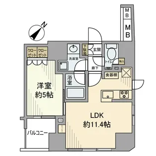 オープンレジデンシア千代田東神田【3階】の間取り