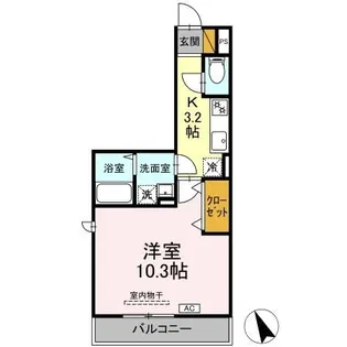 スカイフラット【3階】の間取り
