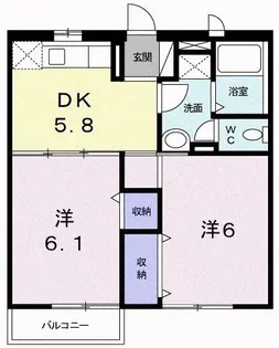 OMハイツ2【1階】の間取り