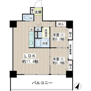 グッドビュー川崎【2階】の間取り