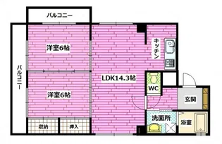 クレセントハウス【1階】の間取り