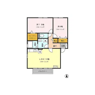 花花弐番館【1階】の間取り