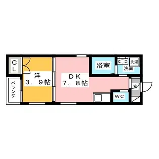 ハーモニーテラス野田II【2階】の間取り