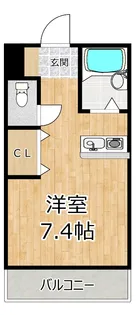 CASA KAWATA(カーサ カワタ)【4階】の間取り
