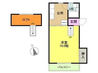 ヒロハイツ北目【1階】の間取り