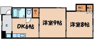 広洋第一コーポ【1階】の間取り