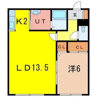 ポップライフB【1階】の間取り
