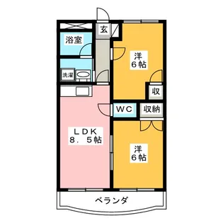 ヴィラメゾンNORIKA【1階】の間取り