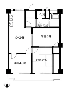 与野中里住宅【3階】の間取り