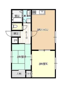グリーンヒル黒髪【1階】の間取り