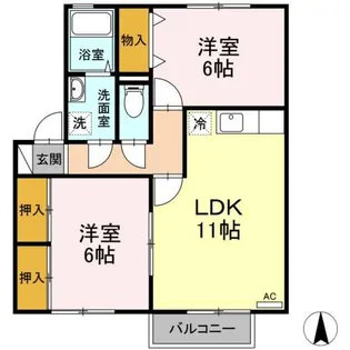 ボヌール高崎 A【1階】の間取り