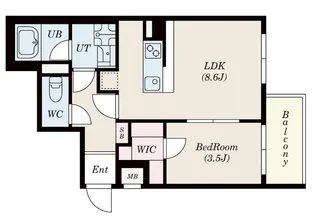オハアスール【3階】の間取り