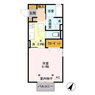 クレール【1階】の間取り