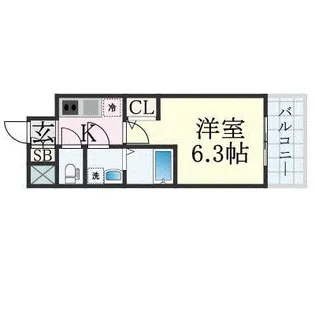 エスリード長居公園PARK AVENUE【10階】の間取り