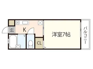 1Kの間取り画像