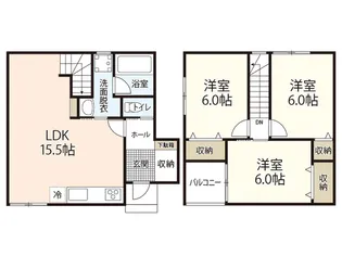広島県広島市安佐南区上安2【一戸建】の間取り