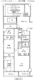 ハウディ北上【10階】の間取り