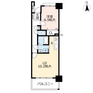 URアーベインルネス貝塚【2階】の間取り