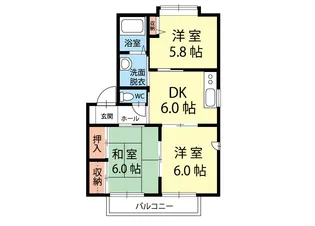 アップルミント【2階】の間取り