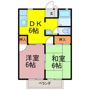 茨城県古河市西牛谷【アパート】の間取り