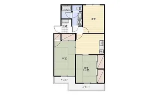 マンション ブルースカイ【1階】の間取り