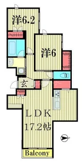 グランウェスト【3階】の間取り
