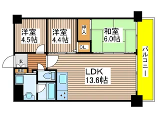 サンパーク名港【9階】の間取り