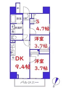神奈川県横浜市南区浦舟町3【マンション】の間取り