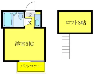 ジュネス大山【1階】の間取り