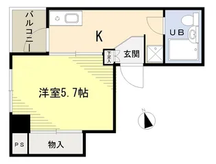クレスト厚和【3階】の間取り