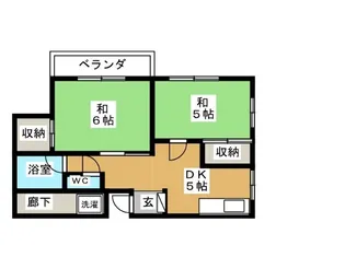 コーポ野毛万【2階】の間取り