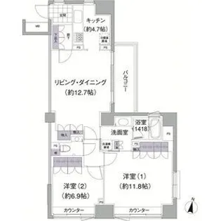 アビティ目黒【4階】の間取り