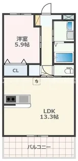 熊本県熊本市中央区八王寺町【マンション】の間取り