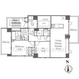 WIT AZABUDAI【5階】の間取り