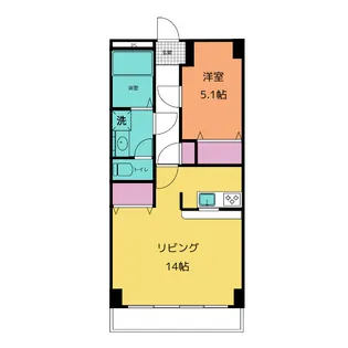 秀和五反田駅前レジデンス【5階】の間取り