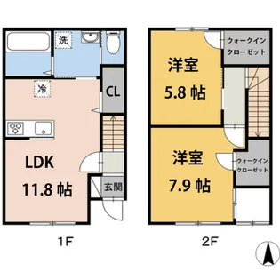 広島県福山市千田町【アパート】の間取り