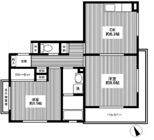 東京都練馬区南田中4【マンション】の間取り