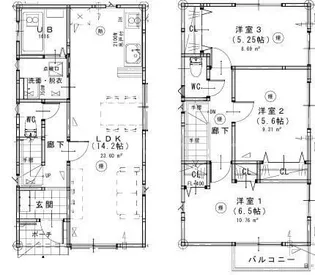 千葉県市川市曽谷2【一戸建】の間取り