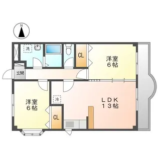 グリーンハイツ【2階】の間取り