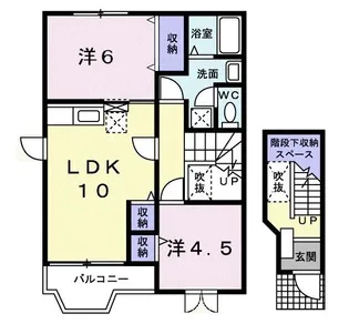 群馬県富岡市一ノ宮【アパート】の間取り