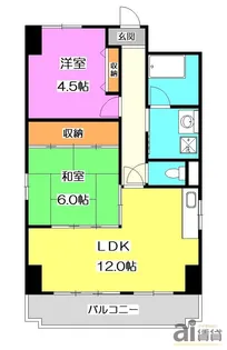 埼玉県入間市河原町【マンション】の間取り